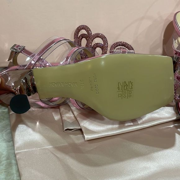 Mach & Mach Crystal Triple Bow Slingback 37.5 - Picture 2 of 12